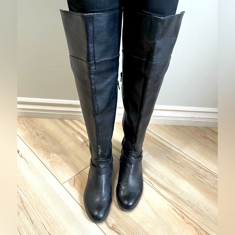 BAR III Black Over The Knee Boots. Size 9.5.